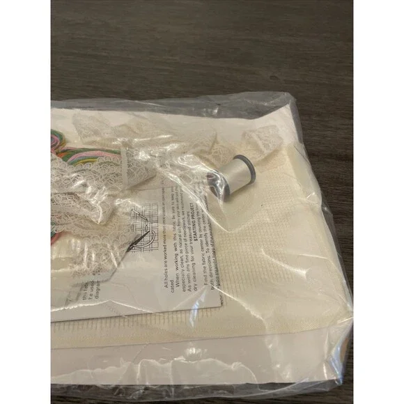 The Creative Circle cross stitch kit #0466 Springtime initial Basket Bouquet - Picture 6 of 8